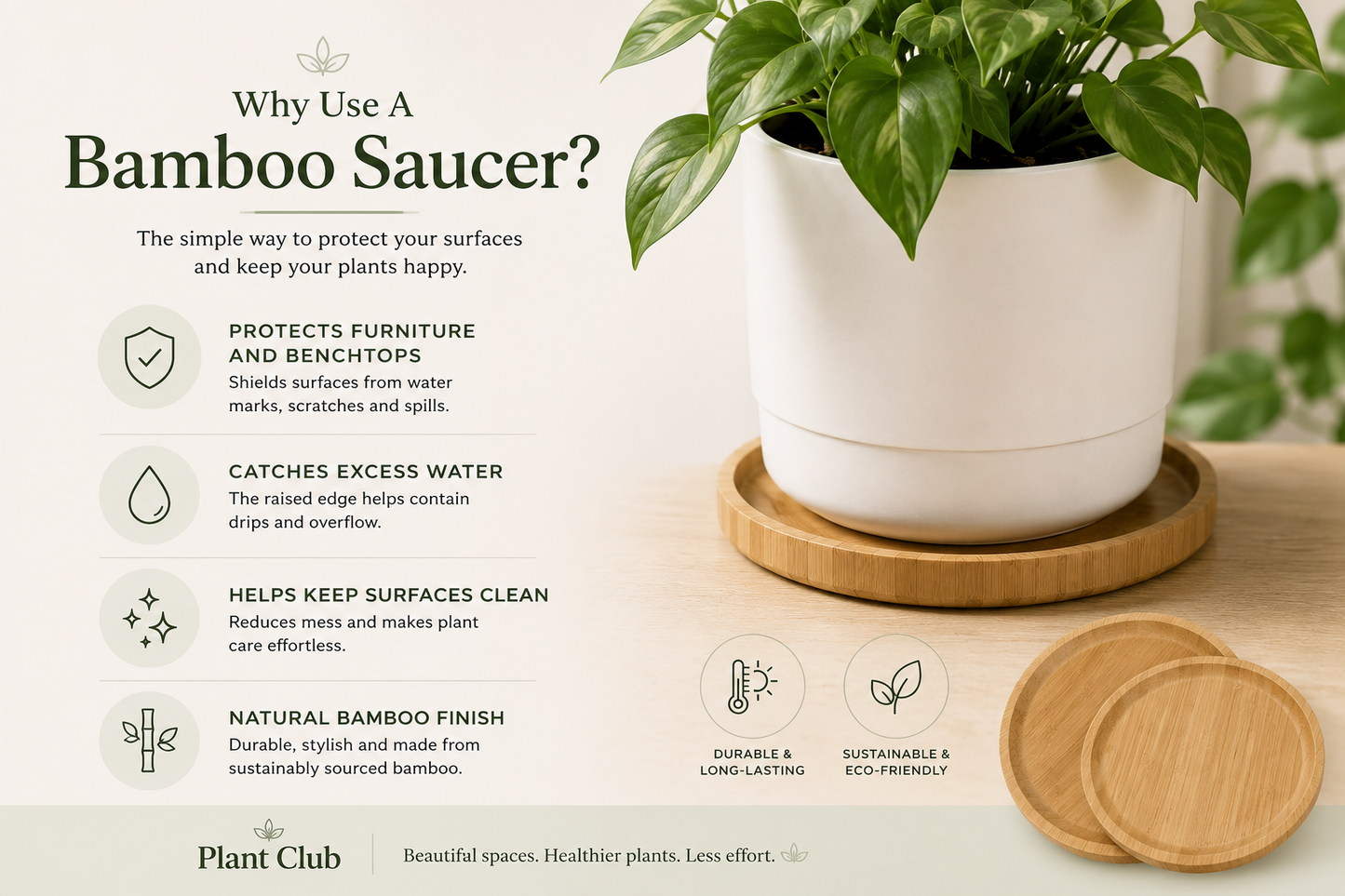 The Grove Bamboo Saucer Set