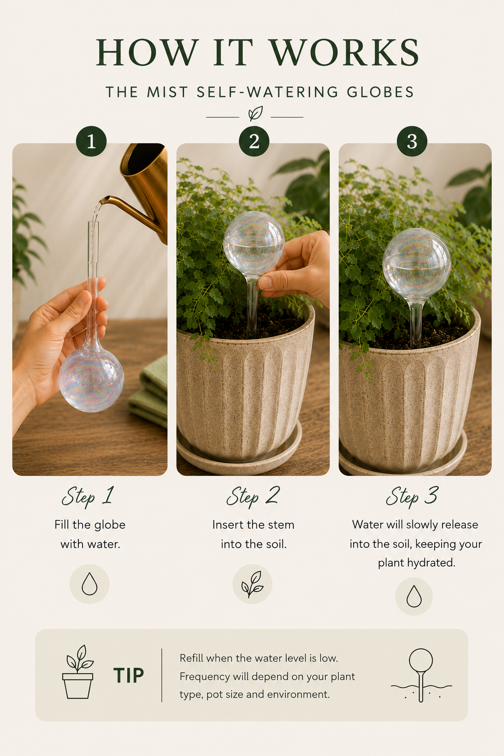 The Mist Self-Watering Globe Set