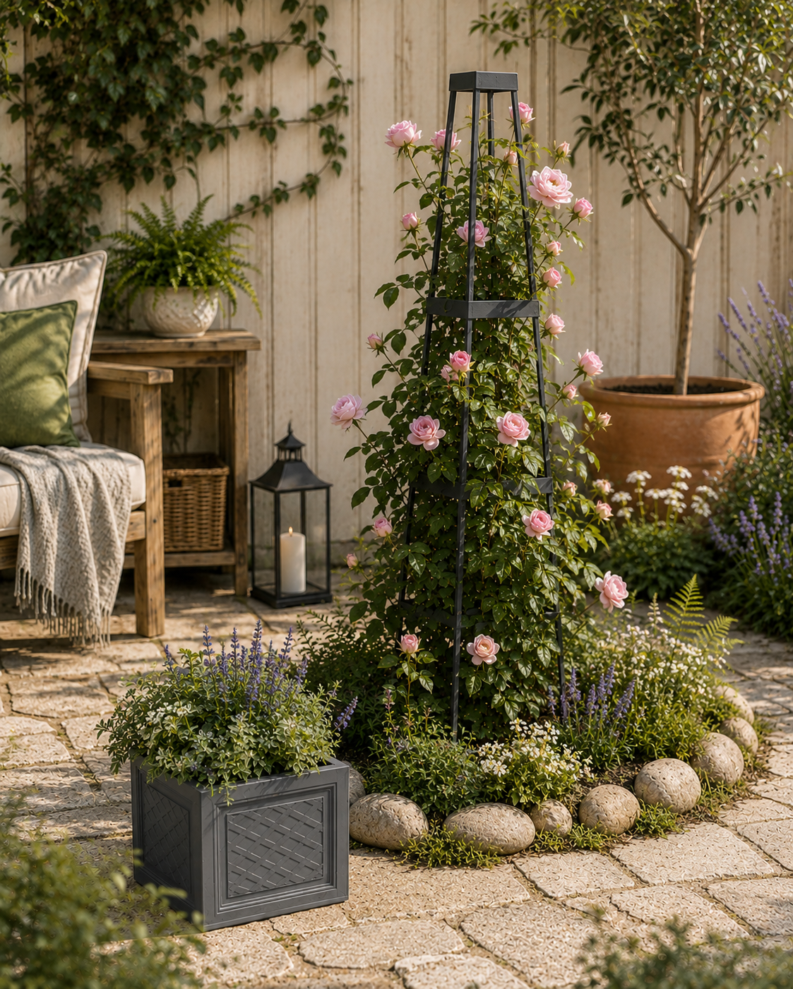 The Arbor Self-Watering Trellis Planter