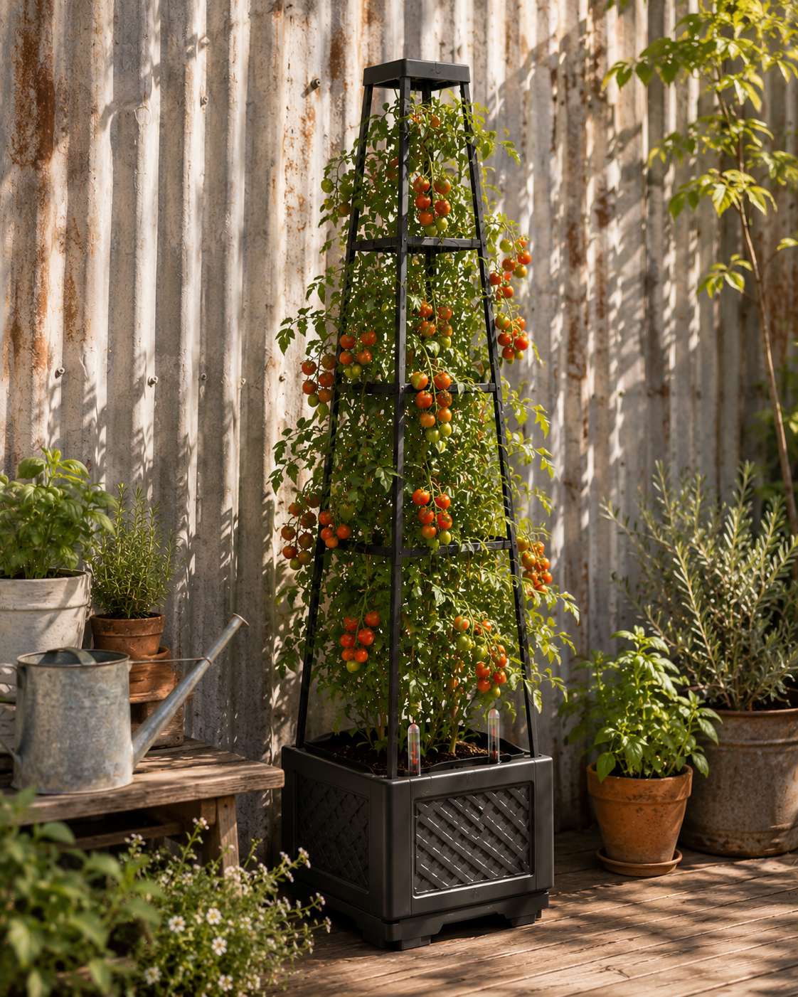The Arbor Self-Watering Trellis Planter