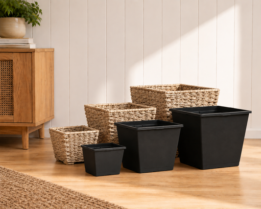 The Natural Water Hyacinth Planter Set - 3 Piece