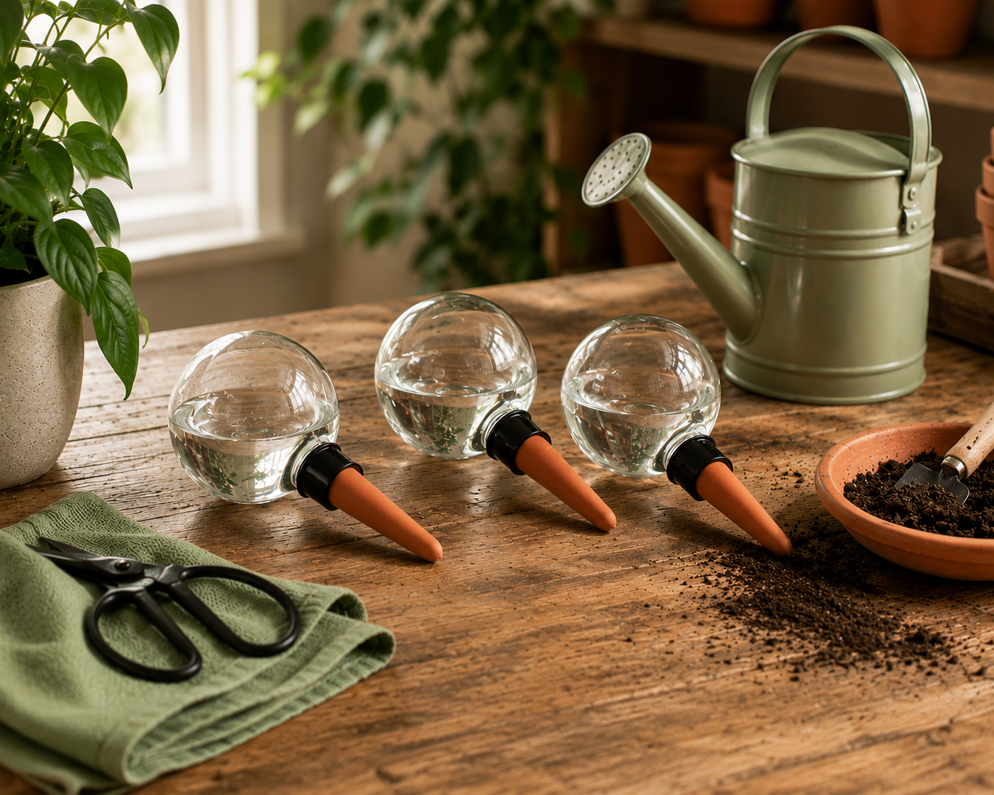 The Aurora Self-Watering Globe 3 Set