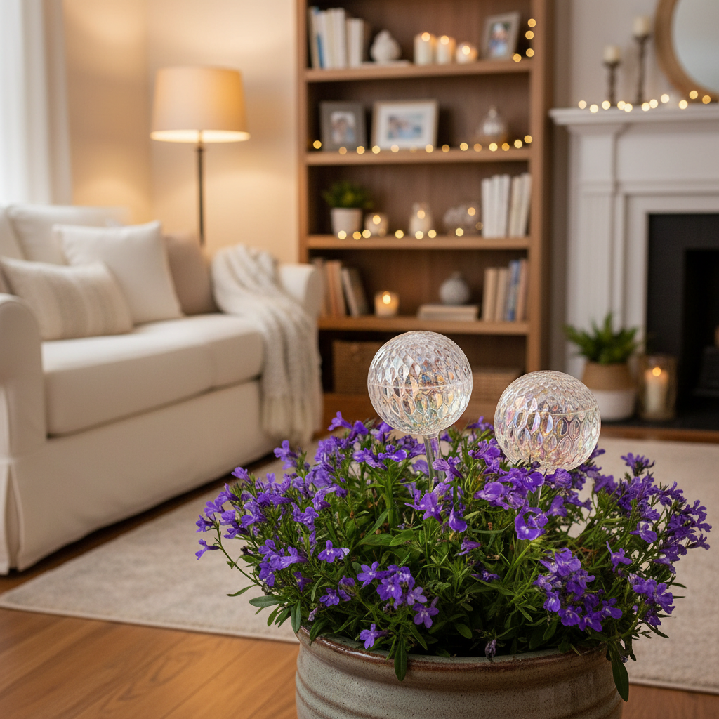 Glass Self-Watering Globes - Family Room